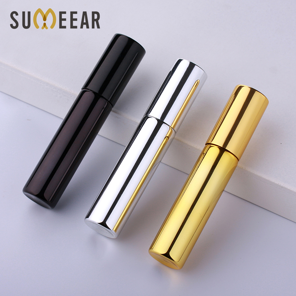 Perfume Decant Sample - 100ชิ้น/ล็อต10ML UV แบบพกพาแก้วเติมน้ำหอมขวดอลูมิเนียมสเปรย์ขวดตัวอย่างภาชนะเปล่า