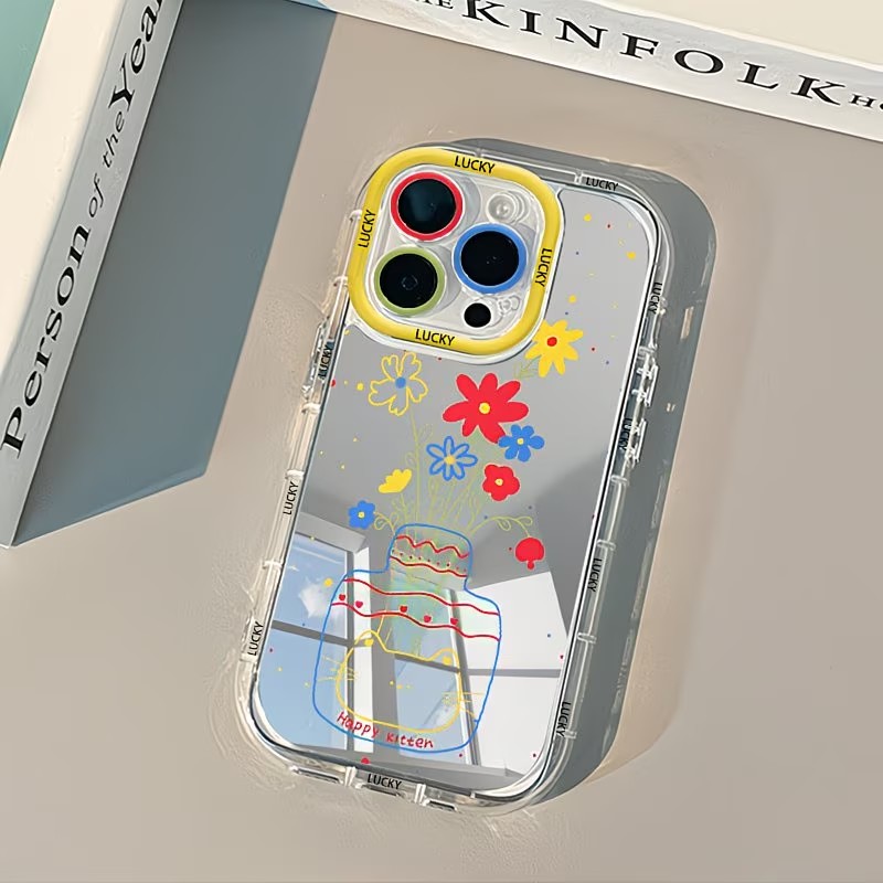 Perfume Pure Xs - เคสโทรศัพท์ลายดอกเดซี่ฤดูร้อน ดีไซน์แจกัน กระจกเงา สำหรับ iPhone 17