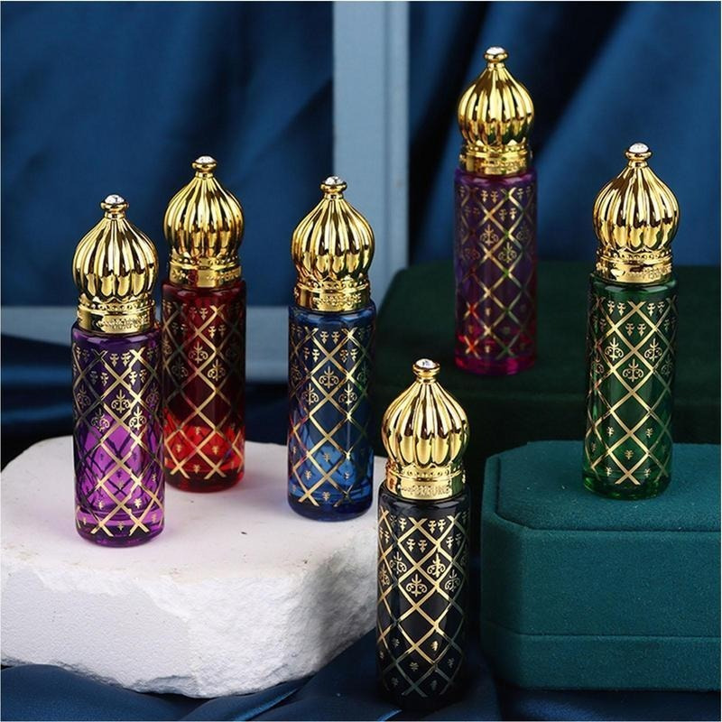 Fragrance Perfume In Dubai - ขวดแก้วแบบม้วนสำหรับน้ำหอม, ขวดเปล่าสำหรับน้ำมันหอมระเหยแบบบรอนซ์, ขวดแก้วเปล่าแฟนตาซี, ดูไบ
