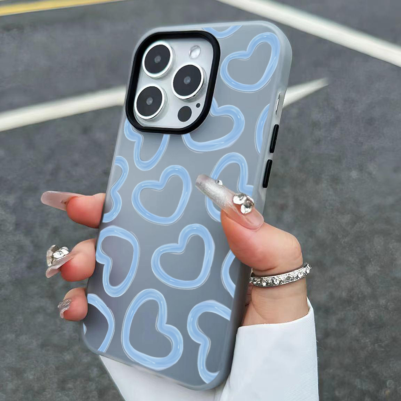 Perfume Pure Xs - เคสโทรศัพท์ลายหัวใจน่ารักสไตล์ภาพวาดสีน้ำมัน สำหรับ iPhone 17 16 15