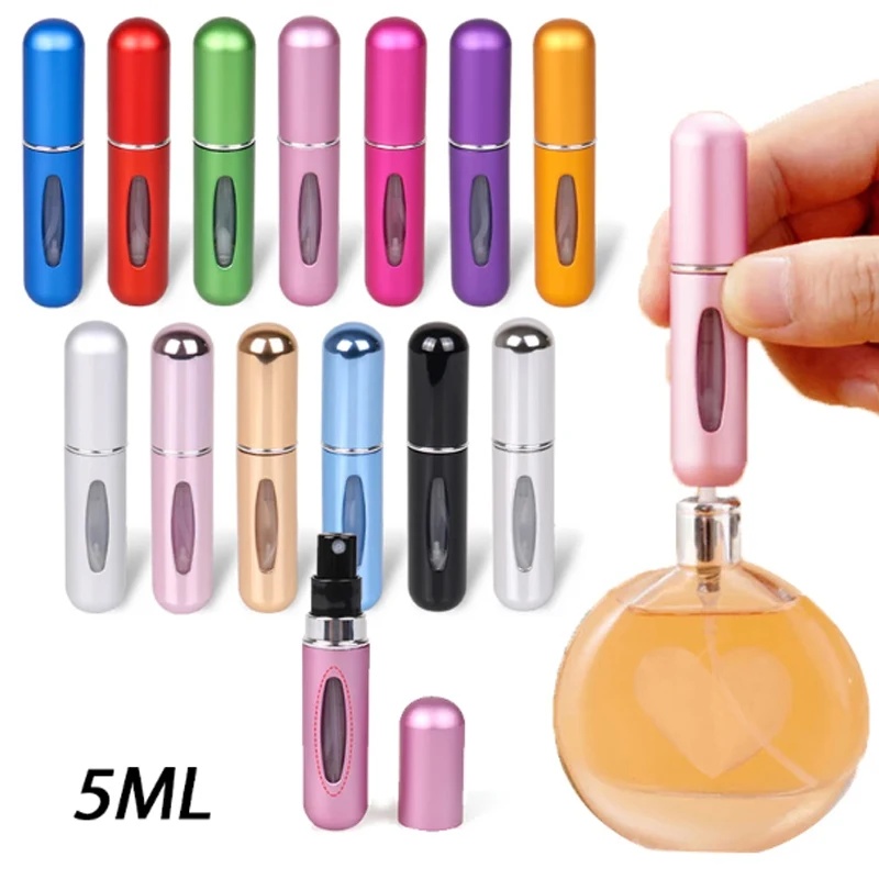 Perfume Fragrance Booster - ขวดน้ำหอมพกพาแบบเติมได้5มล. ขวดเปล่าเครื่องสำอางขนาดเล็ก5มล. ขวดสเปรย์สำหรับเดินทางขวดกดเติมด้านล่าง